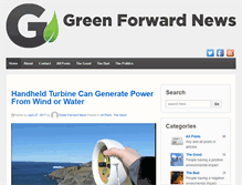 Tablet Screenshot of greenforwardnews.com